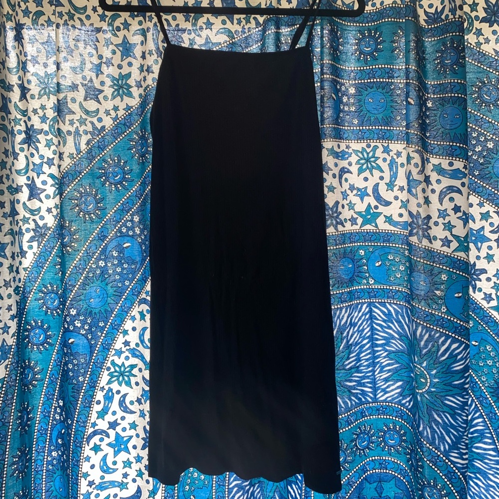 Black ribbed Hollister dress